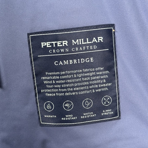 Peter Millar Vest Mens Medium Gray Blue Cambridge Crown Crafted Stretch NWT $265 - Picture 9 of 12